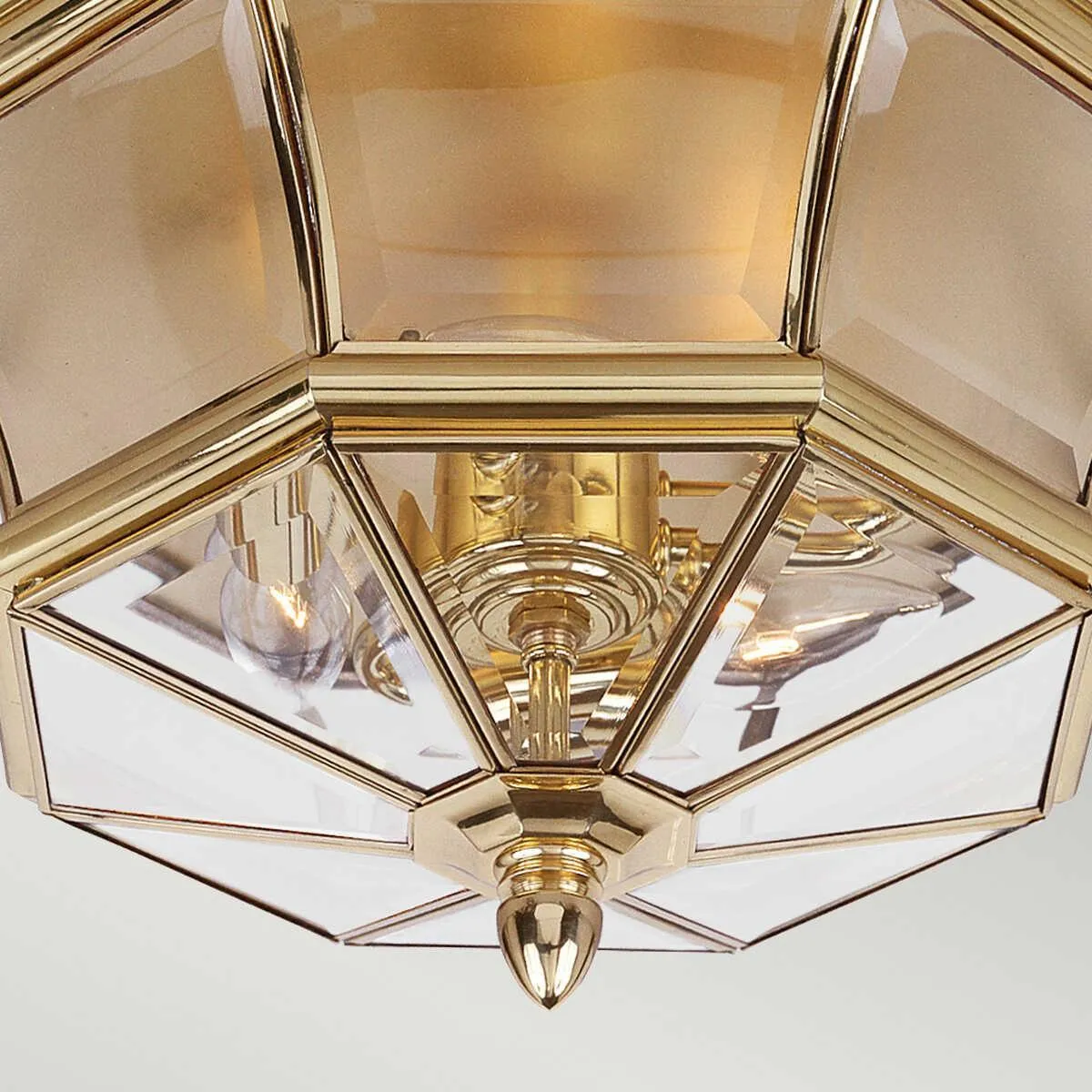 Quoizel Newbury Polished Brass Outdoor Porch Ceiling  Lantern