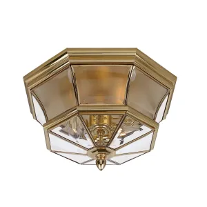 Quoizel Newbury Polished Brass Outdoor Porch Ceiling  Lantern
