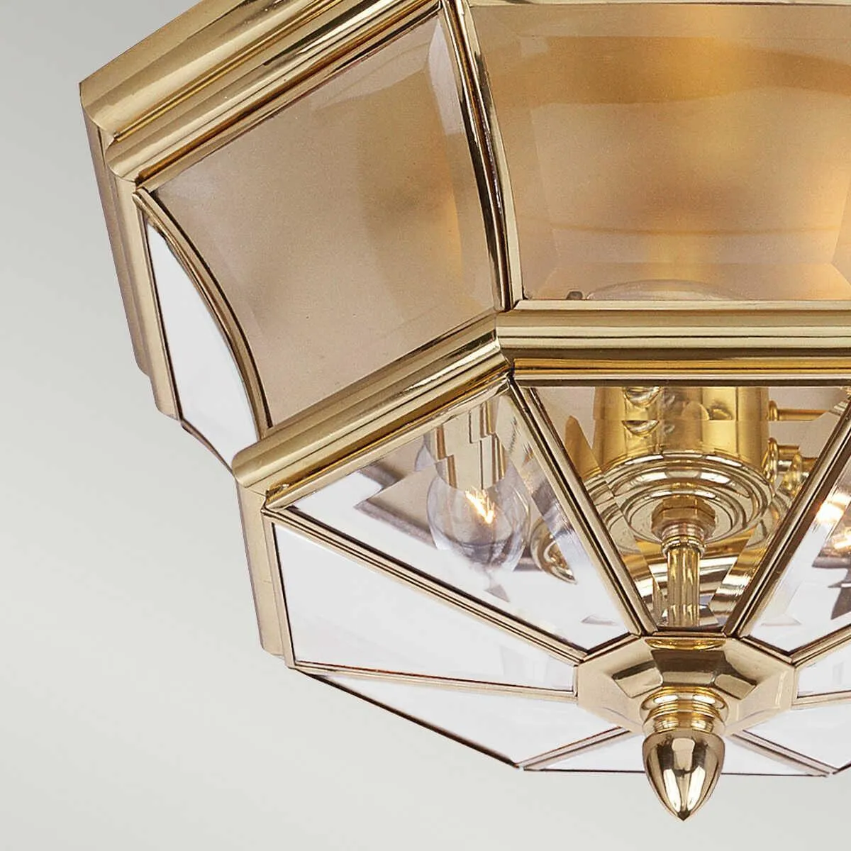 Quoizel Newbury Polished Brass Outdoor Porch Ceiling  Lantern