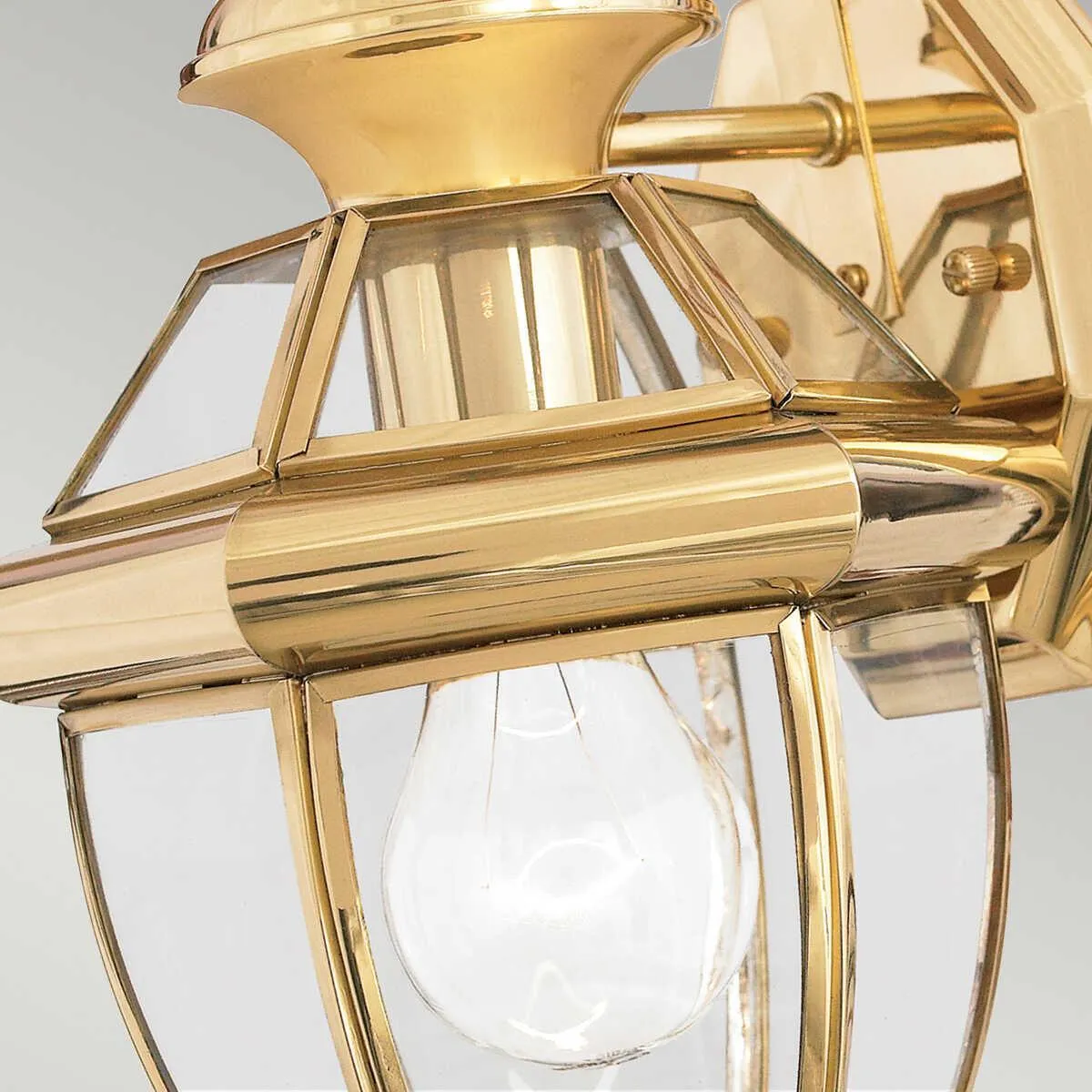 Quoizel Newbury Polished Brass Small Outdoor Wall Light