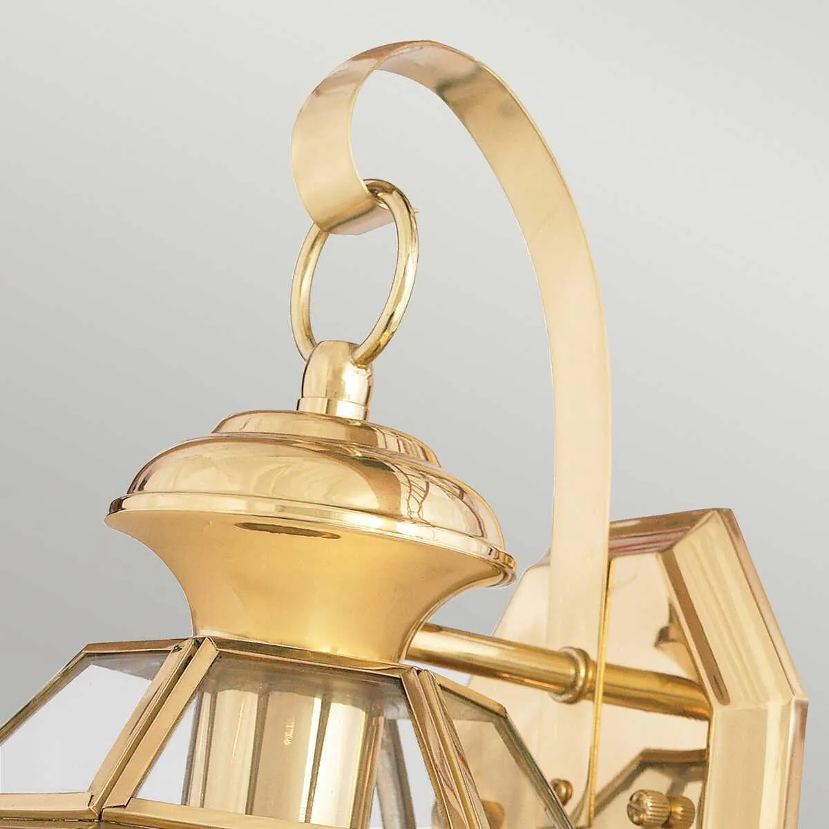 Quoizel Newbury Polished Brass Small Outdoor Wall Light