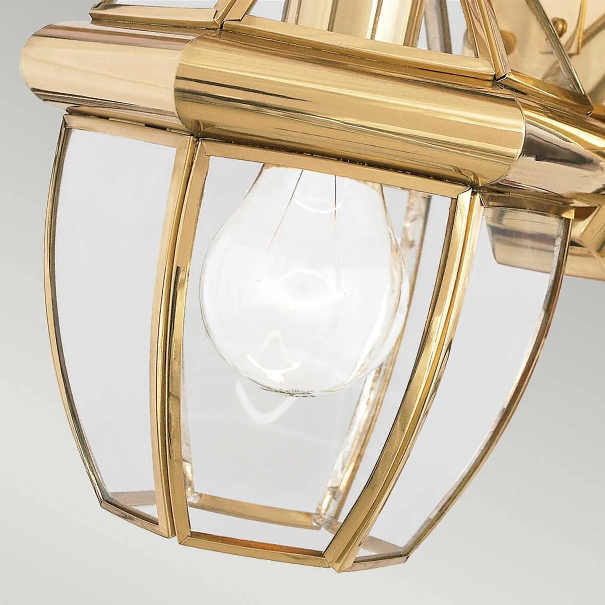 Quoizel Newbury Polished Brass Small Outdoor Wall Light