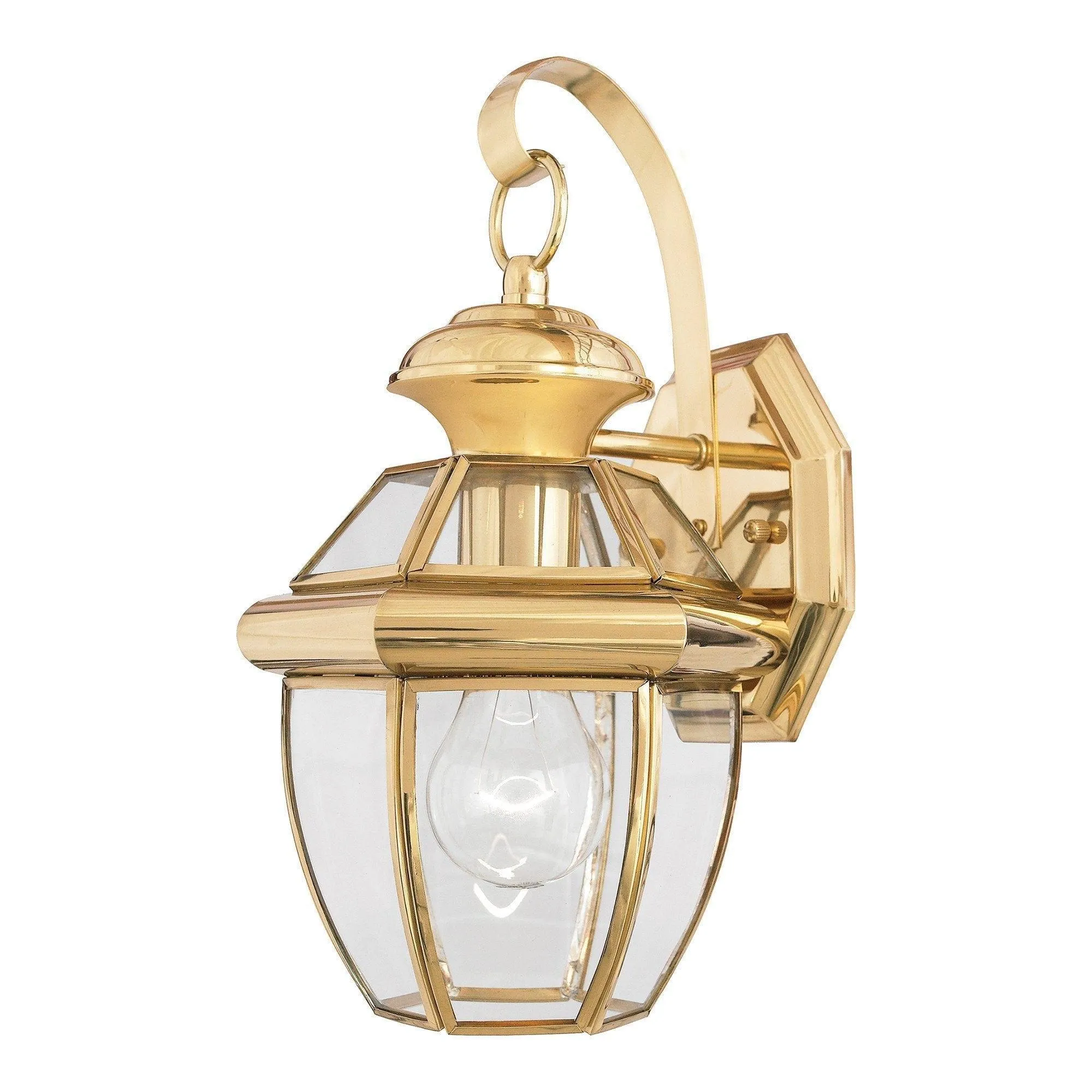 Quoizel Newbury Polished Brass Small Outdoor Wall Light