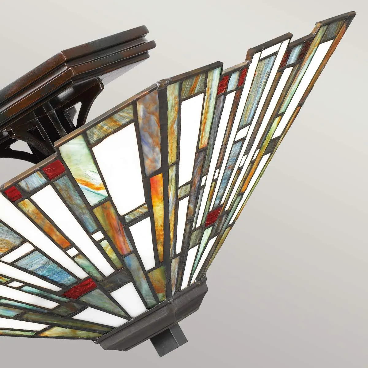 Quoizel Tiffany Maybeck 2 Light Bronze Flush Ceiling Mount