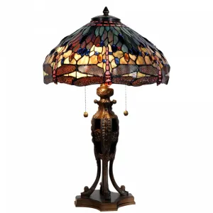 Rainbow Dragonfly Tiffany Lamp - Tiffany Lighting Direct