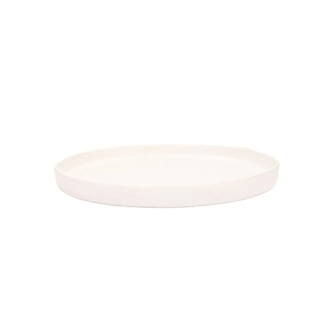 Recycled Stoneware Plate | White | 28x3cm Zoco Home