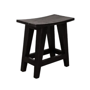 Recycled Teak Stool | Black 48x28x50cm Zoco Home
