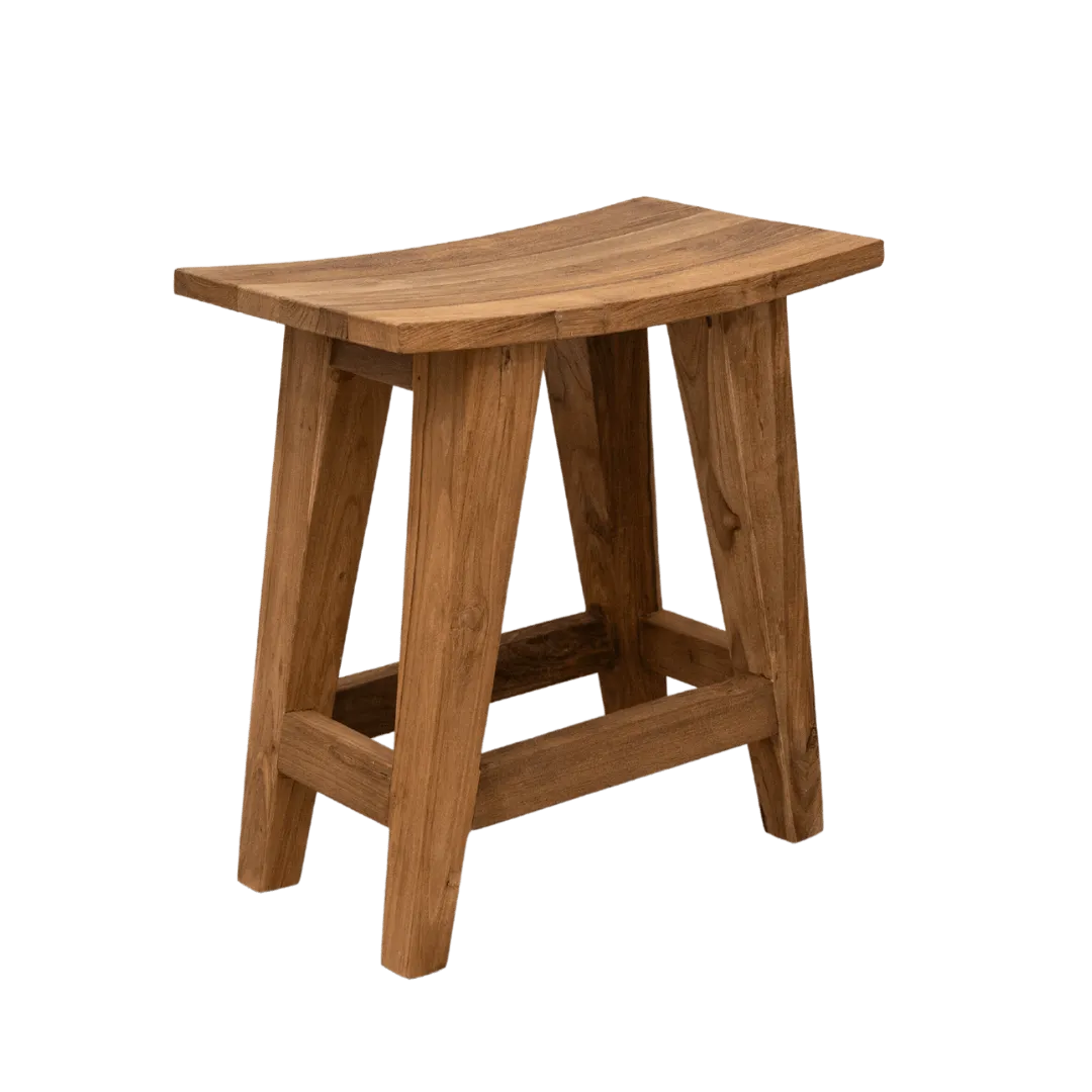 Recycled Teak Stool | Natural 48x28x50cm Zoco Home