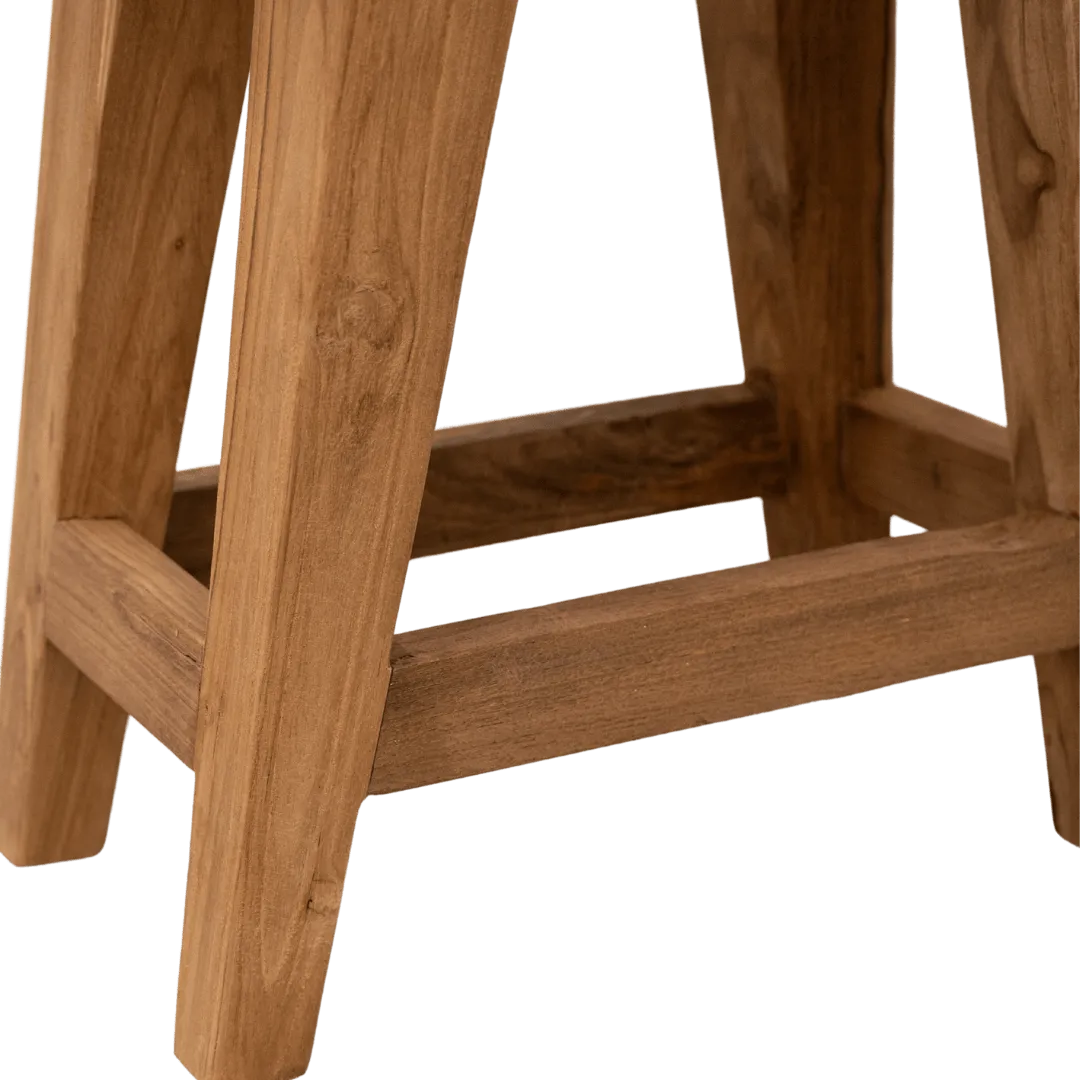 Recycled Teak Stool | Natural 48x28x50cm Zoco Home