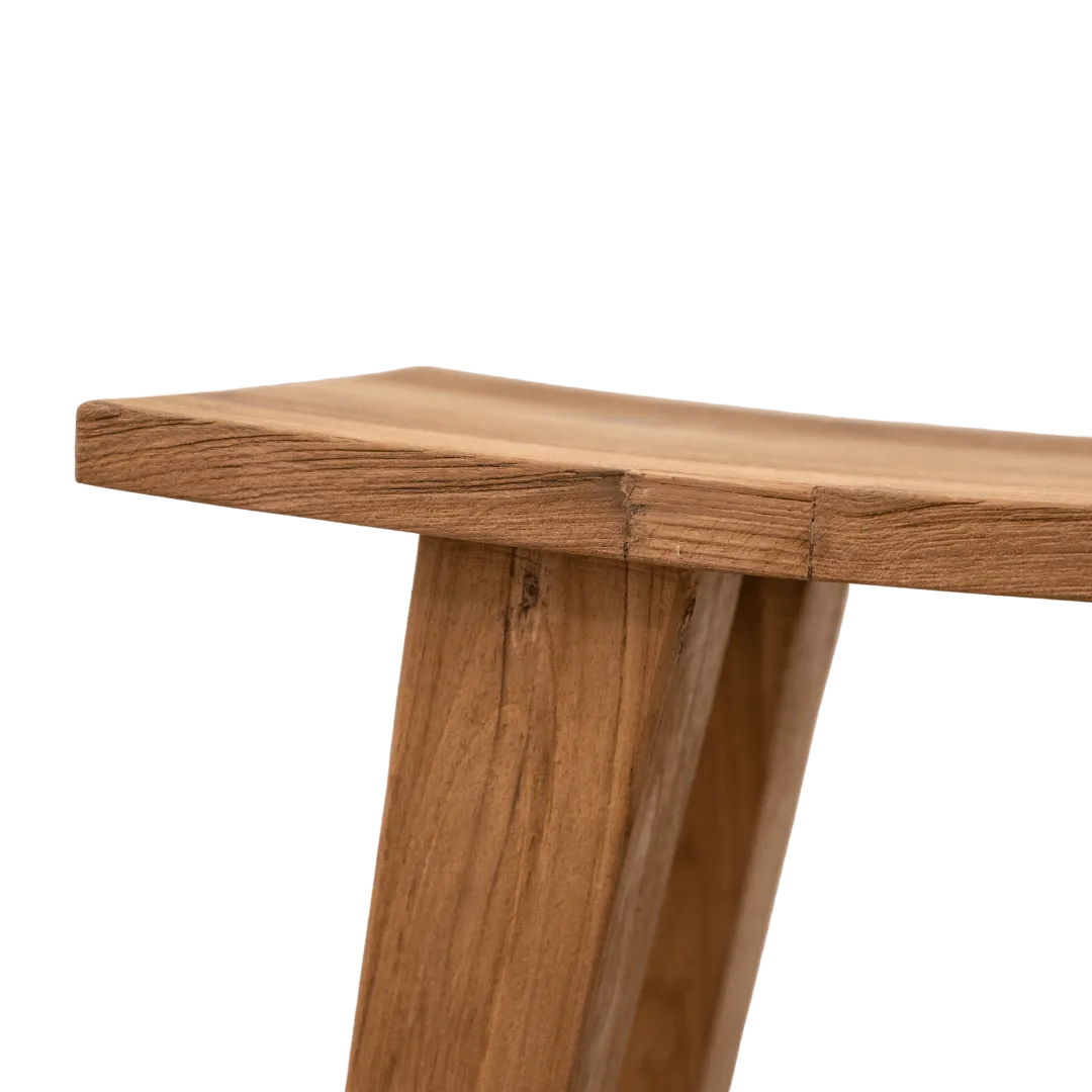 Recycled Teak Stool | Natural 48x28x50cm Zoco Home