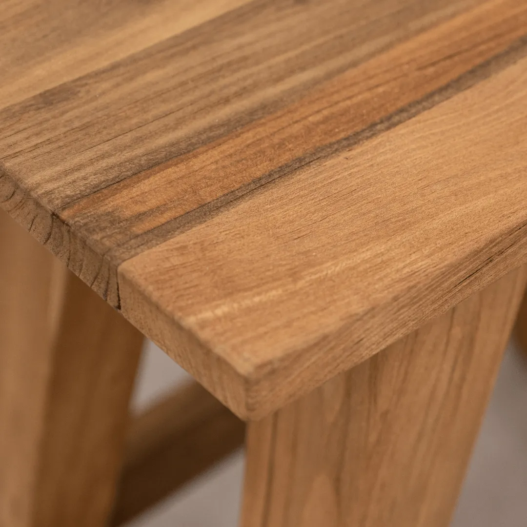 Recycled Teak Stool | Natural 48x28x50cm Zoco Home