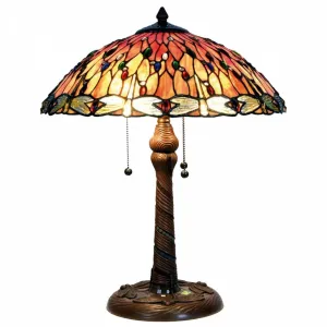 Red Dragonfly Tiffany Table Lamp - Tiffany Lighting Direct