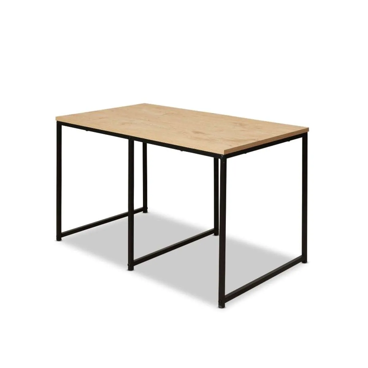 Reese Coffee and Side Table Set - Natural/Black Mocka