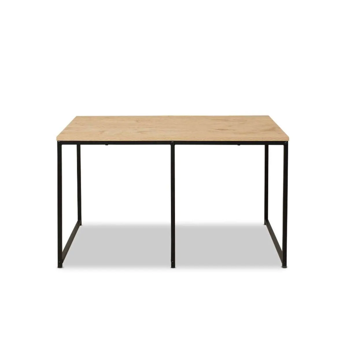 Reese Coffee and Side Table Set - Natural/Black Mocka