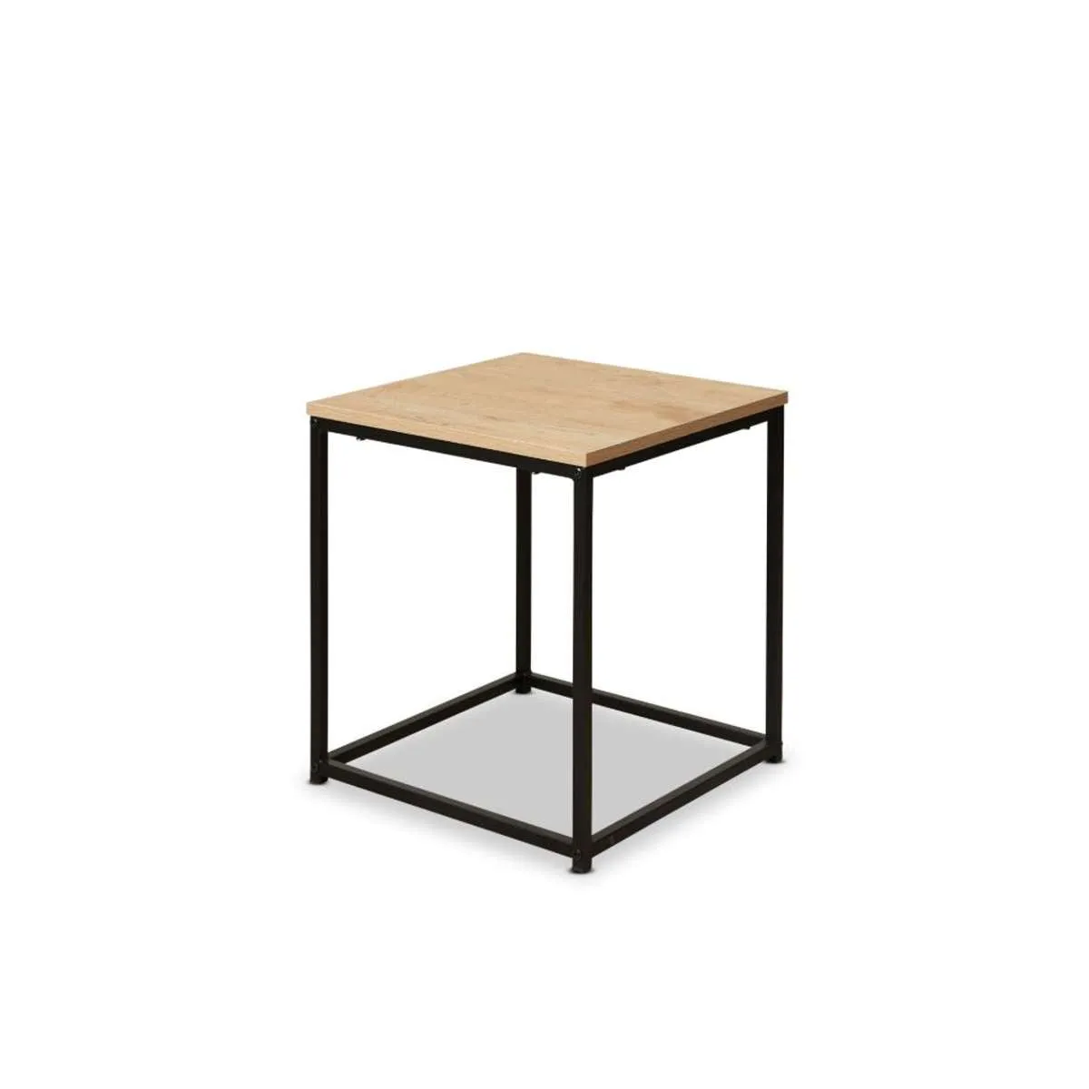 Reese Coffee and Side Table Set - Natural/Black Mocka