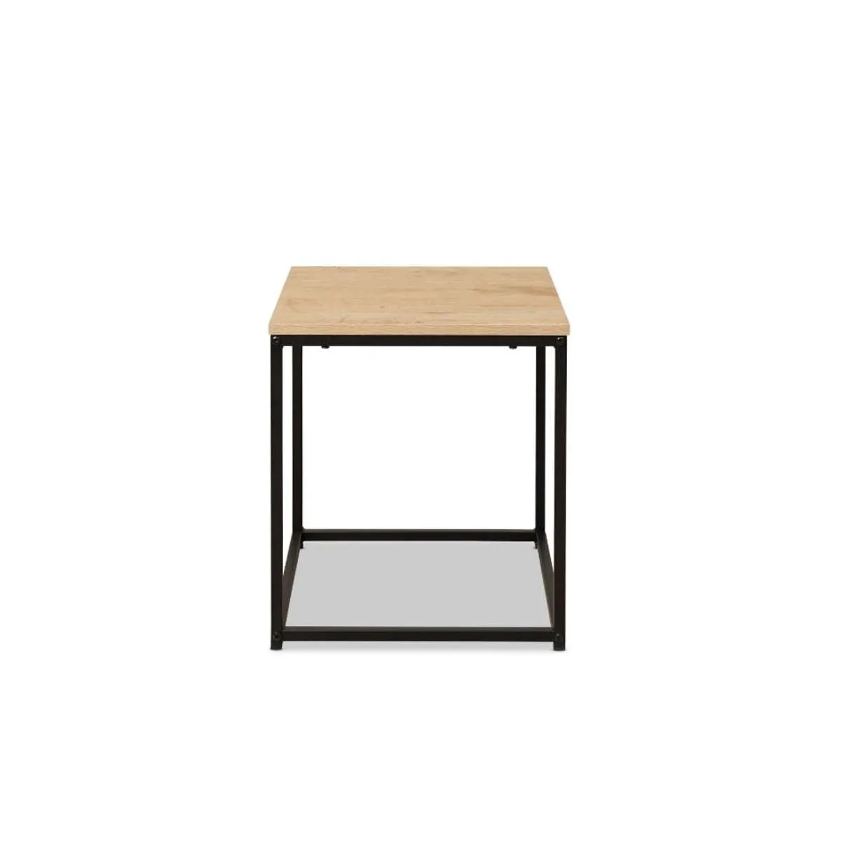 Reese Coffee and Side Table Set - Natural/Black Mocka