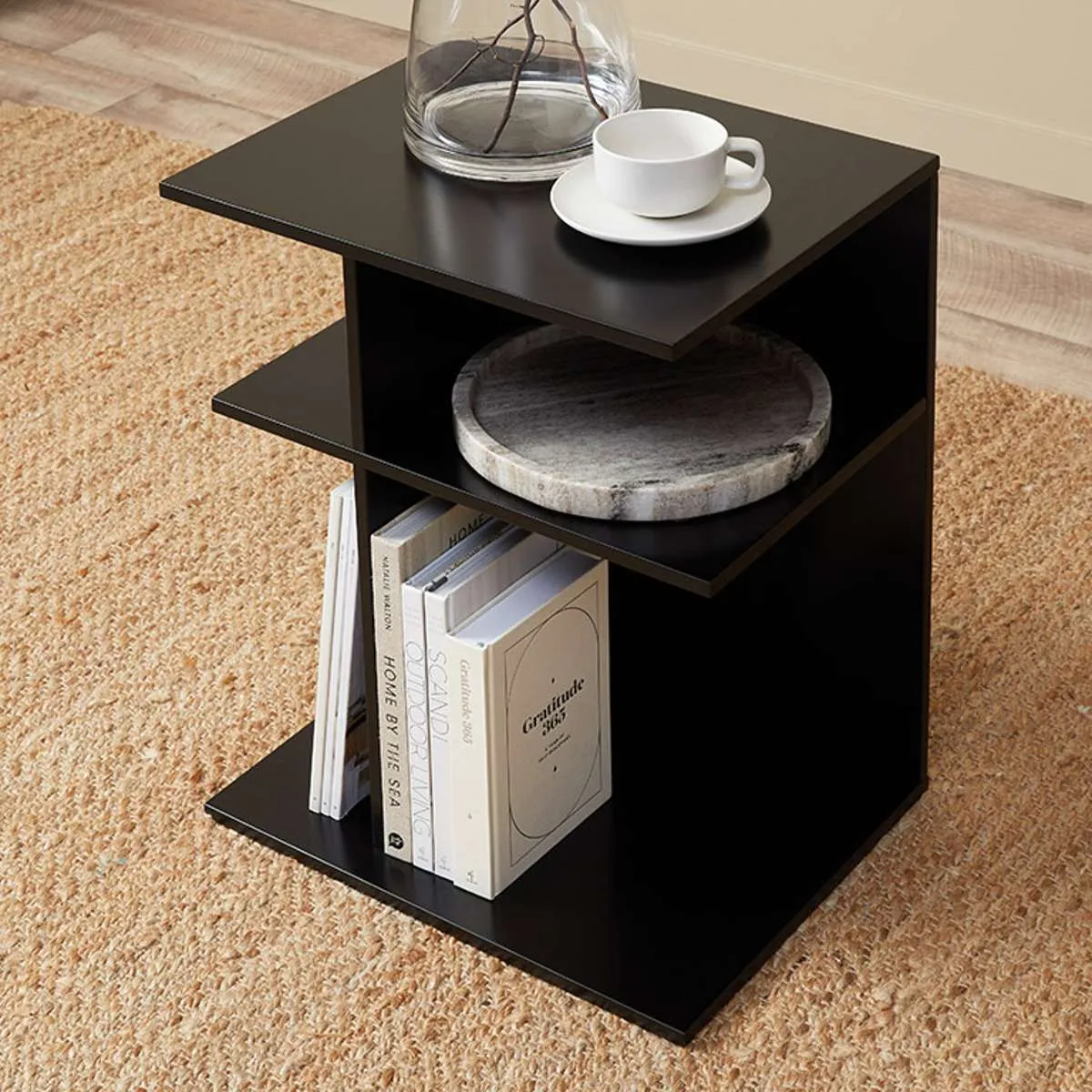 Ren Side Table - Black Mocka