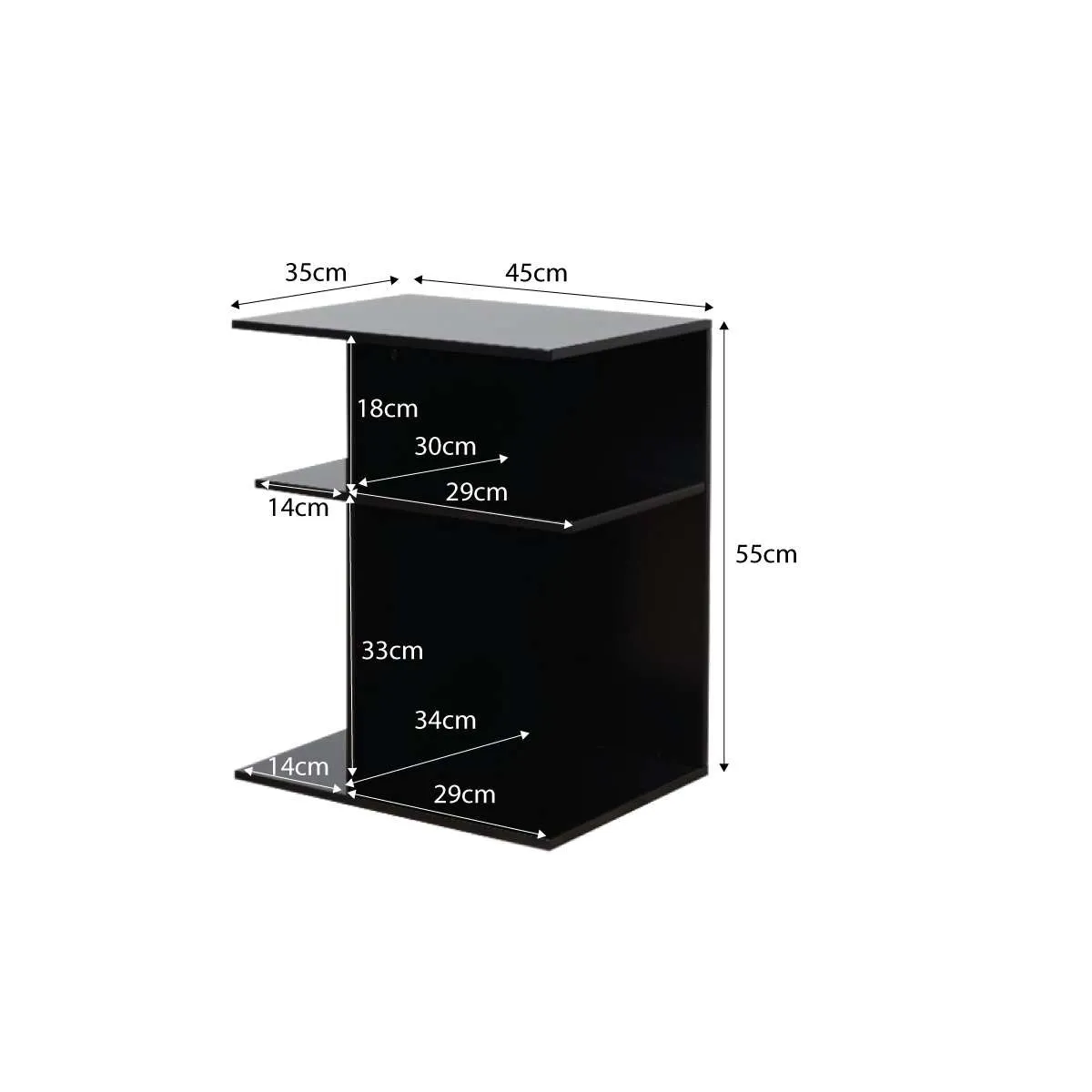 Ren Side Table - Black Mocka