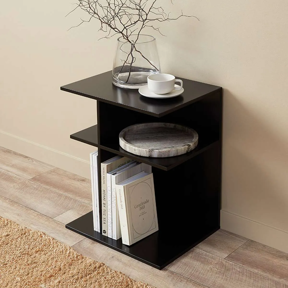Ren Side Table - Black Mocka