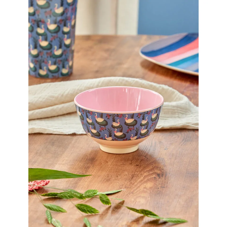 Rice DK Melamine Bowl with Swan Lake Print - Small - 300 ml