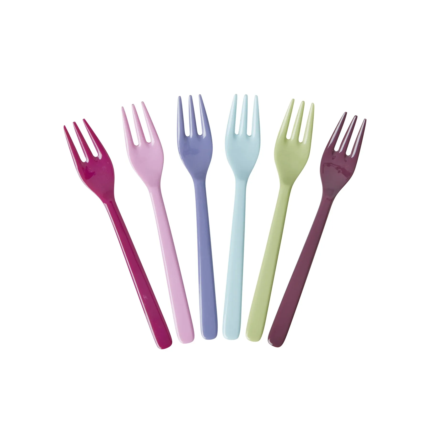 Rice DK Melamine Cake Forks in Colors - 6 Pack