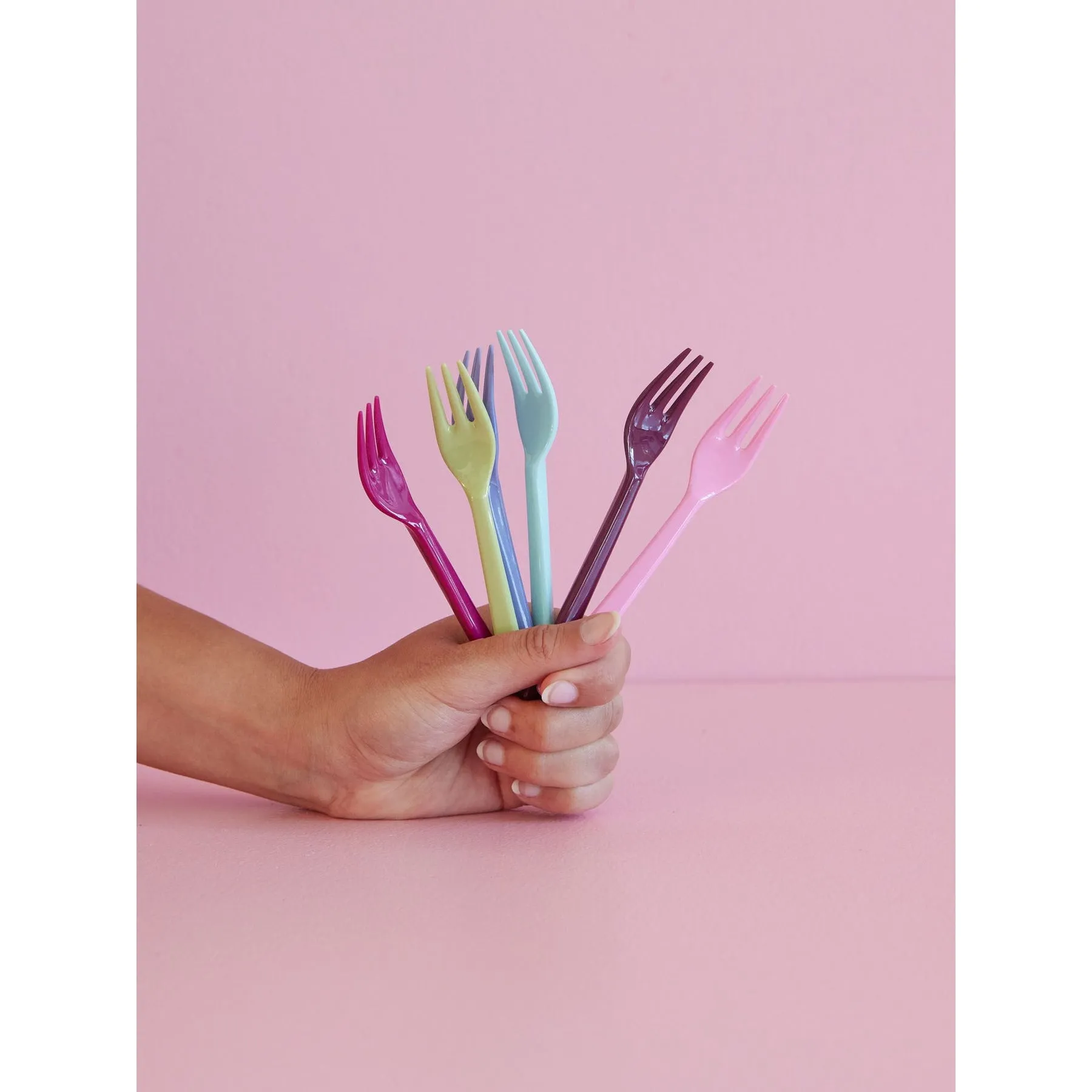 Rice DK Melamine Cake Forks in Colors - 6 Pack