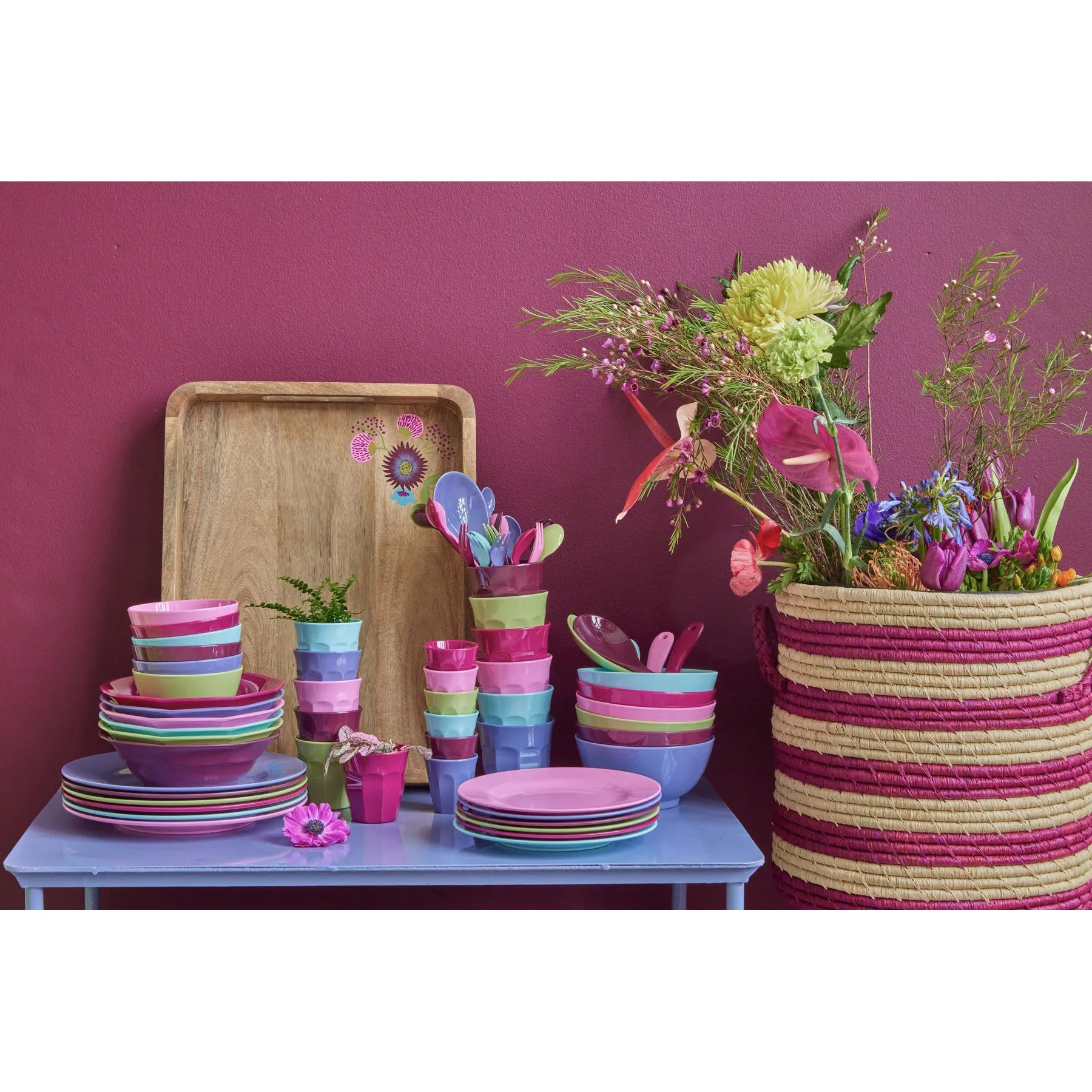 Rice DK Melamine Cake Forks in Colors - 6 Pack