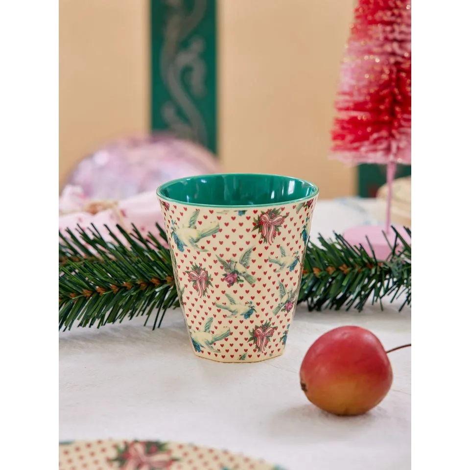 Rice DK Melamine Cup with Dove Print - Medium - 250 ml
