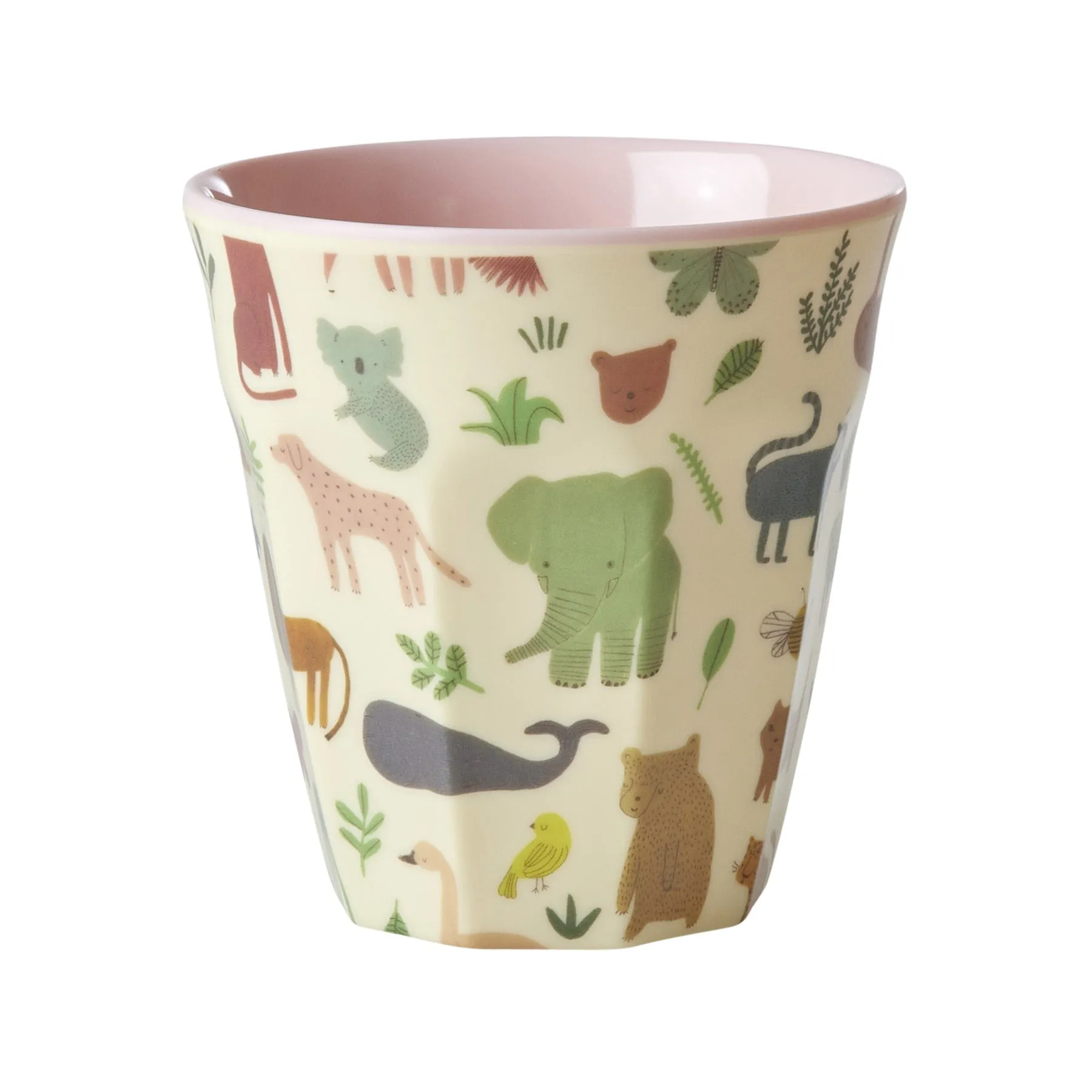 Rice DK Melamine Cup with Sweet Jungle Print - Pink -Two Tone - Medium - 250ml