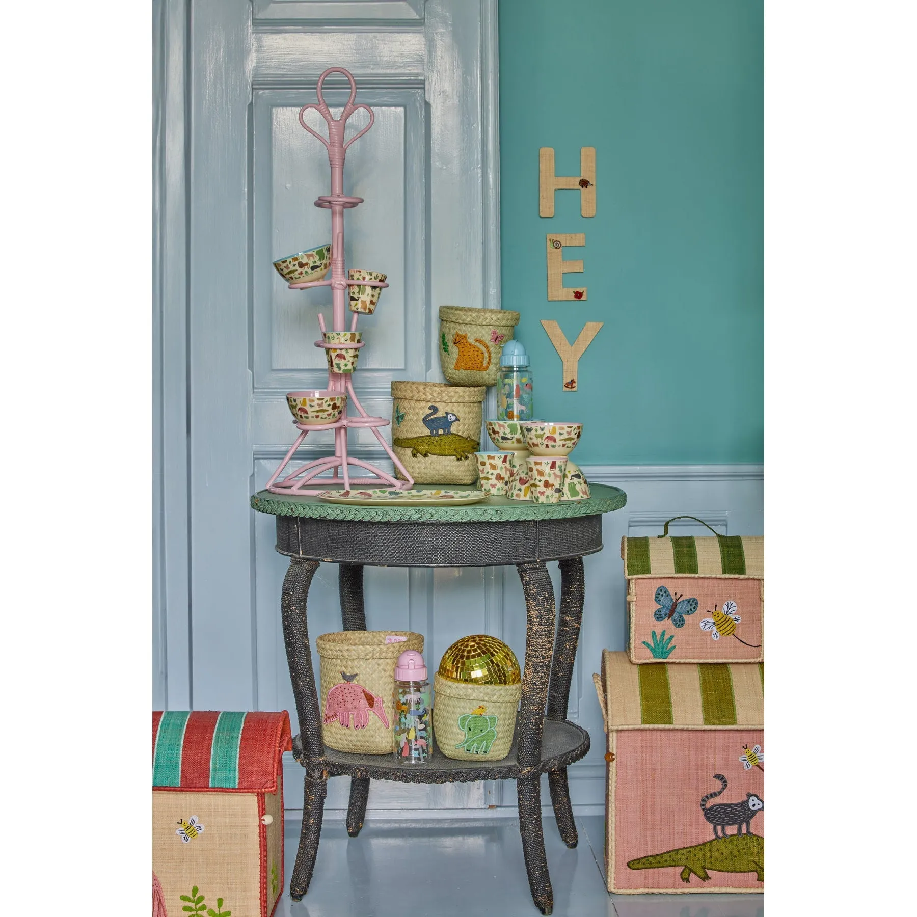Rice DK Melamine Cup with Sweet Jungle Print - Pink -Two Tone - Medium - 250ml