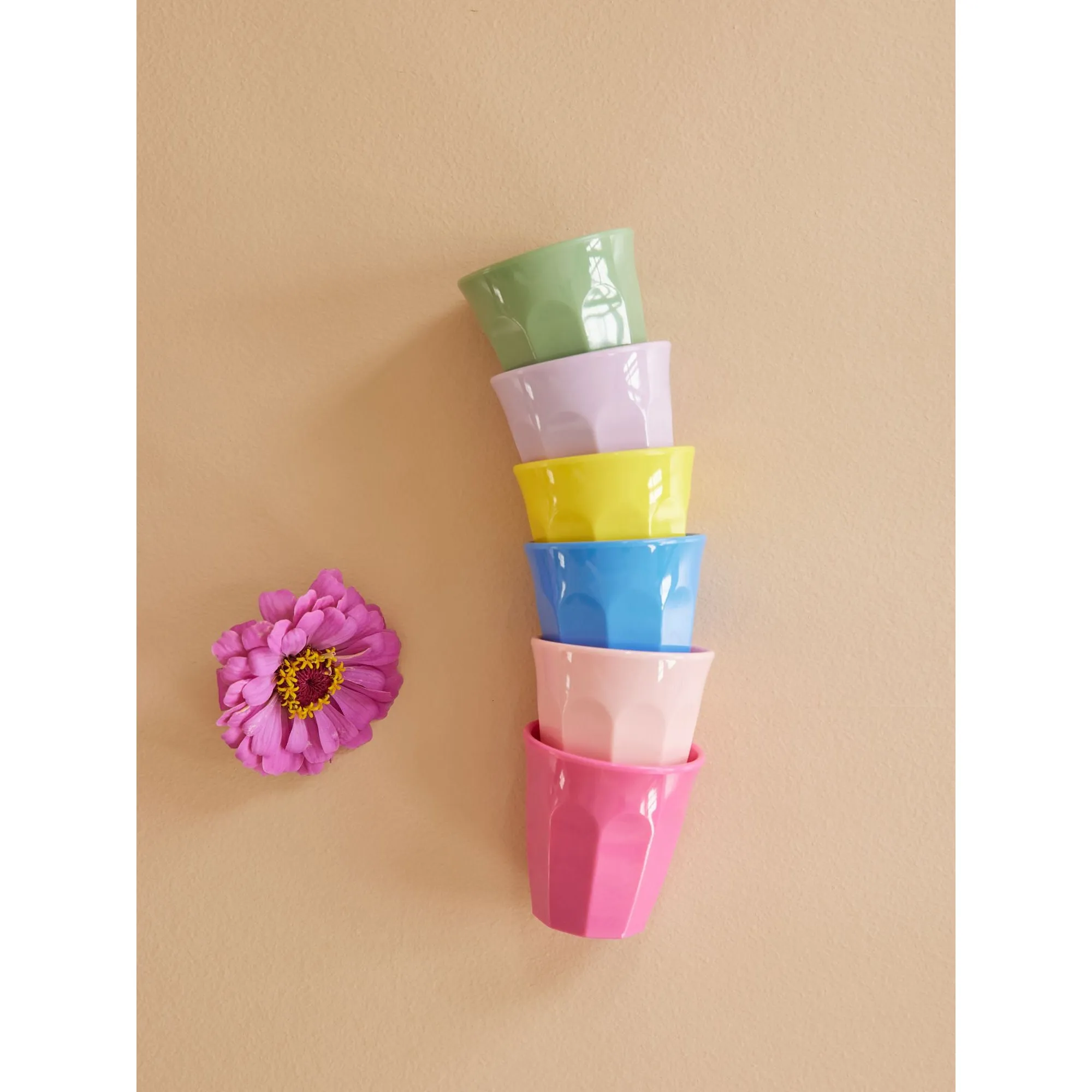 Rice DK Melamine Espresso Cups in Assorted Colors - 6 pcs - Giftbox