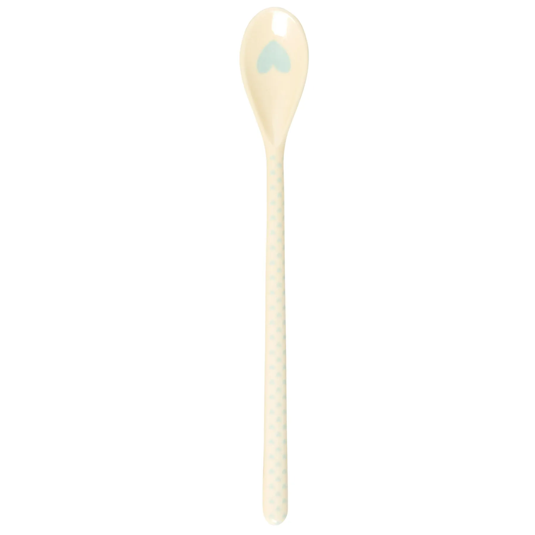 Rice DK Melamine Latte Spoon with Hearts Prints - Soft Blue