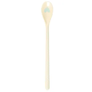 Rice DK Melamine Latte Spoon with Hearts Prints - Soft Blue