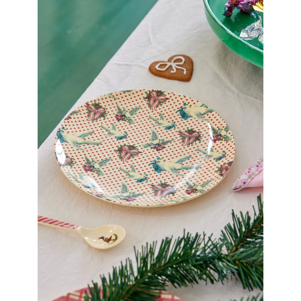 Rice DK Melamine Side Plate with Dove Print