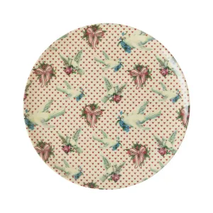 Rice DK Melamine Side Plate with Dove Print