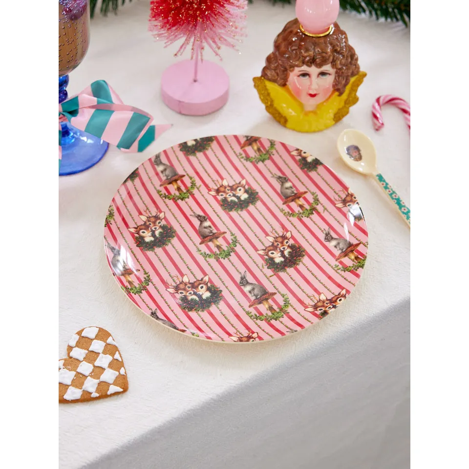 Rice DK Melamine Side Plate with Sweet Forest Print