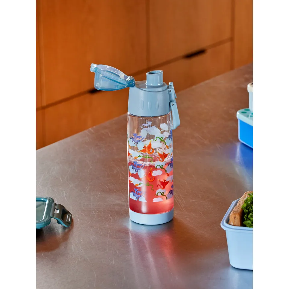 Rice DK Plastic Kids Drinking Bottle with Dragon Print -Blue - 500 ml