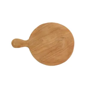 Round Teak Cutting Board With Handle | 21 cm Zoco Home