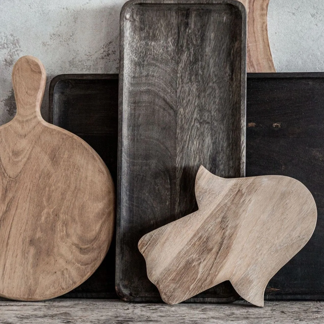 Round Teak Cutting Board With Handle | 21 cm Zoco Home