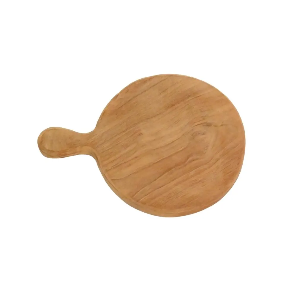 Round Teak Cutting Board With Handle | 21 cm Zoco Home