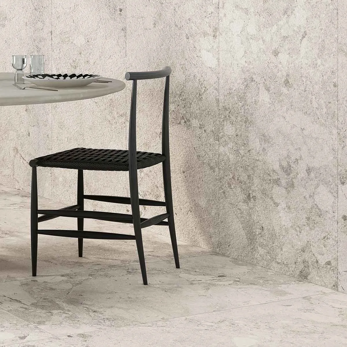 Sassari Bianco Stone Effect Porcelain Tile 60x120cm Matt