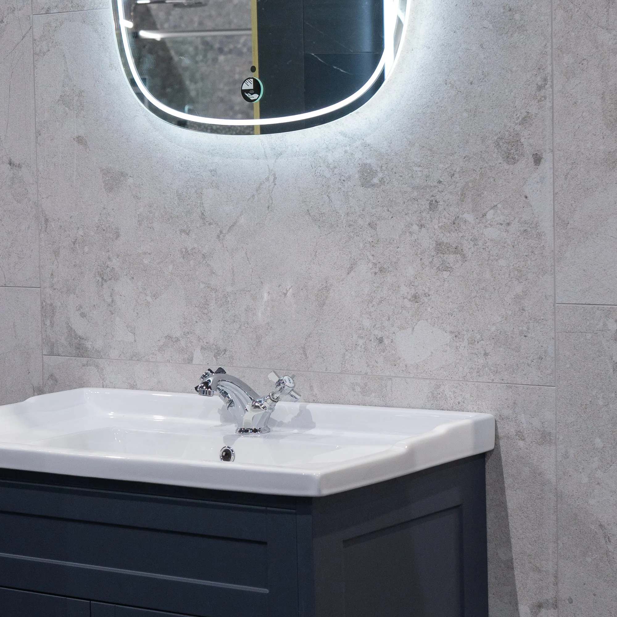 Sassari Grigio Stone Effect Porcelain Tile 60x120cm Matt