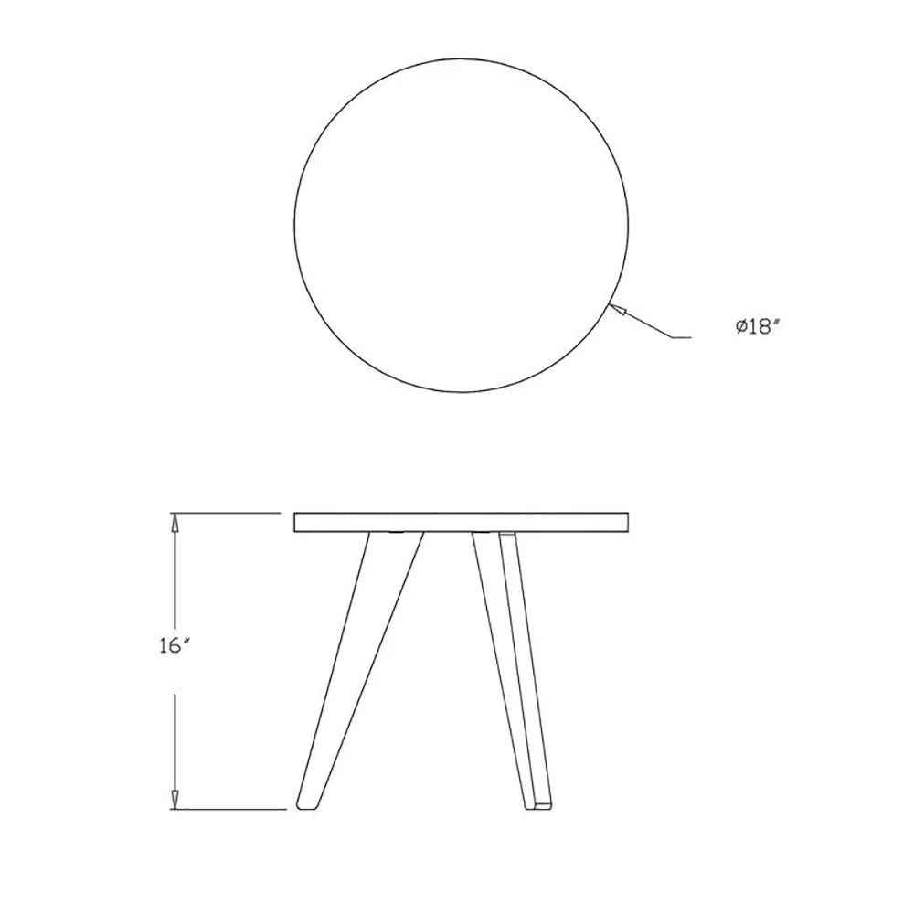 Satellite Round End Table