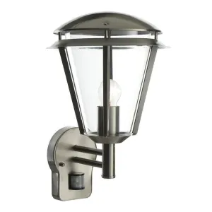 Saxby Inova Brushed Stainless Steel Outdoor PIR Wall Light