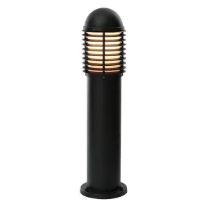 Saxby Louvre Matt Black Outdoor Post Light