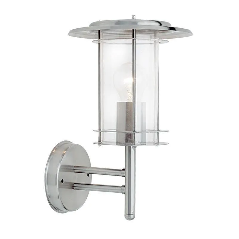 Saxby York Polished Stainless Steel Outdoor Wall Light