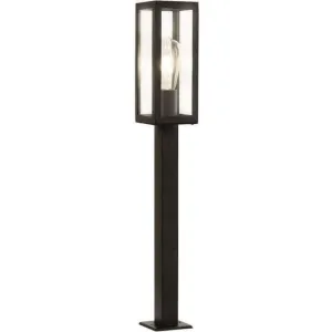 Searchlight Box Small Black Outdoor Bollard Light
