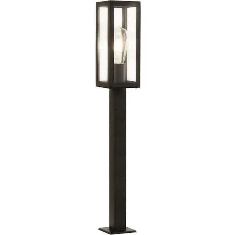 Searchlight Box Small Black Outdoor Bollard Light
