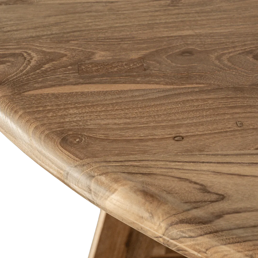 Senza Recycled Teak Round Dining Table Zoco Home