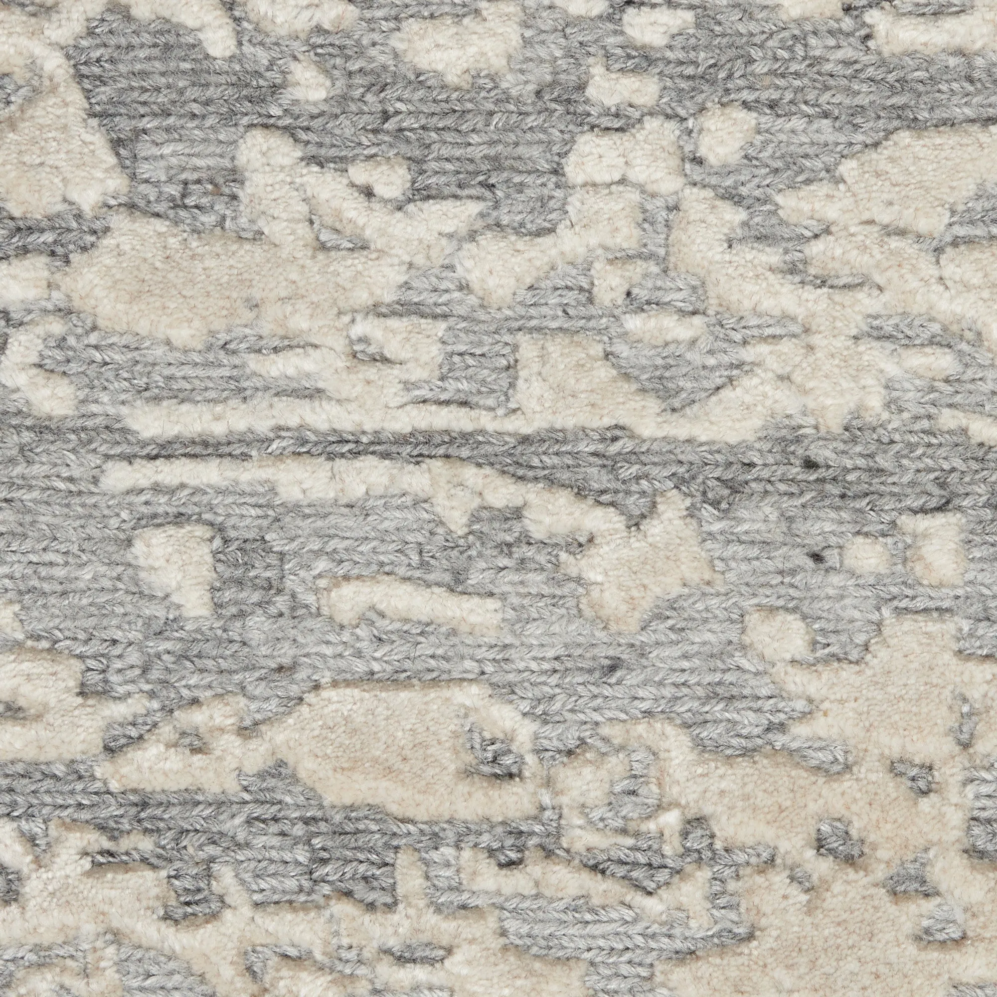 Silver Essentials Modern Wool Luxcelle Blend Rug